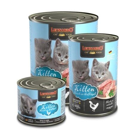 Pâtée en conserve pour Chaton riche en volaille  – Leonardo