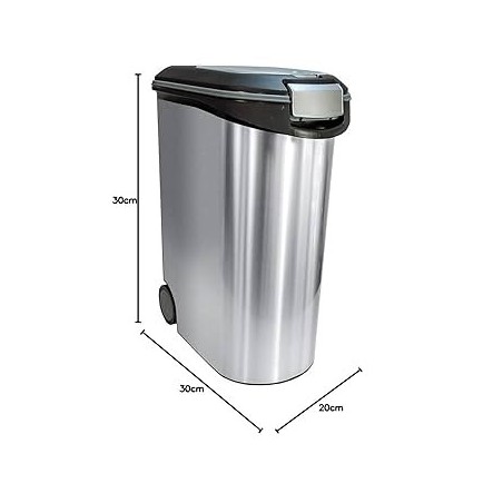 Container Croquettes 20 kg/54L argenté - Curver