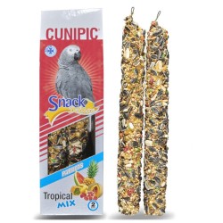 Friandises croustillantes aux fruits tropicaux pour perroquets.