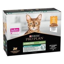 Terrine pour chat stérilisé au bon goût de poulet, Multipack Proplan