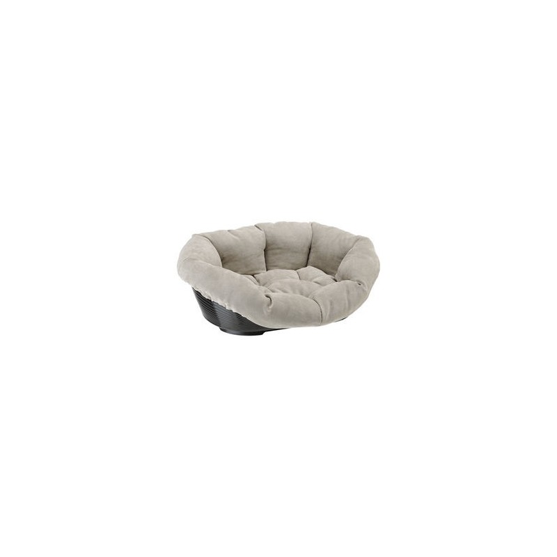 Corbeille pour Chien Siesta Deluxe Noir + Sofa Prestige gris