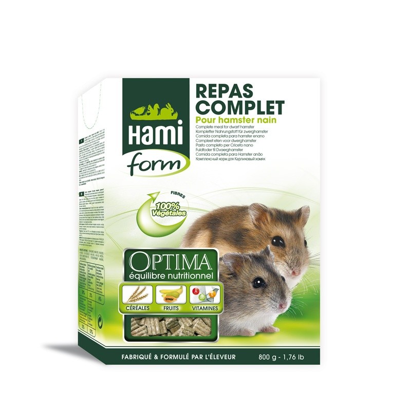 Repas complet Hamster nain 800 g HamiForm HAMI 3469980000078 Alimentation