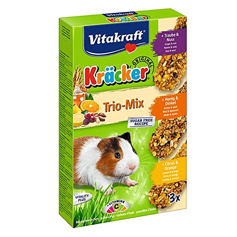 Kräcker Cochon d'Inde Trio Mix Vitakraft VITAKRAFT VITOBEL 4008239253378 Friandise & Complément Kräcker Cochon d'Inde Trio Mix Vitakraft VITAKRAFT VITOBEL 4008239253378 Friandise & Complément