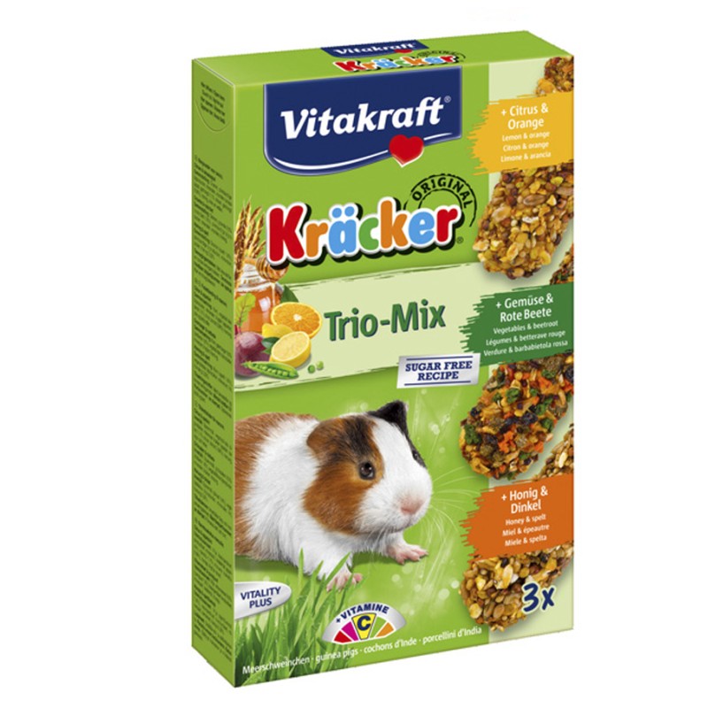 Kräcker Cochon d'Inde Trio Mix Vitakraft VITAKRAFT VITOBEL 4008239252265 Friandise & Complément