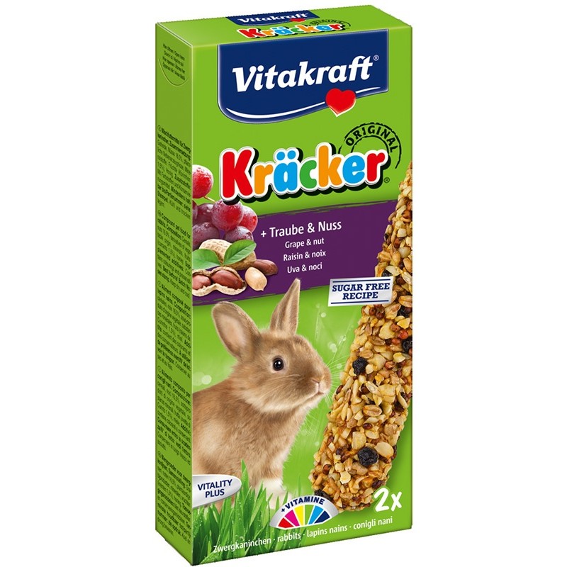 Kräcker Raisin & noix Lapin nain Vitakraft VITAKRAFT VITOBEL 4008239250162 Friandise & Complément