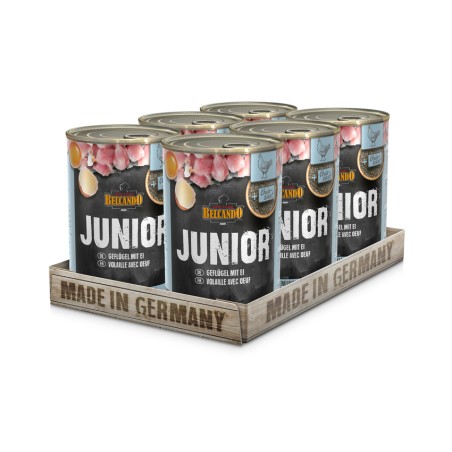 Boite Belcando Junior, Volaille & oeuf BELCANDO  Paté pour chien