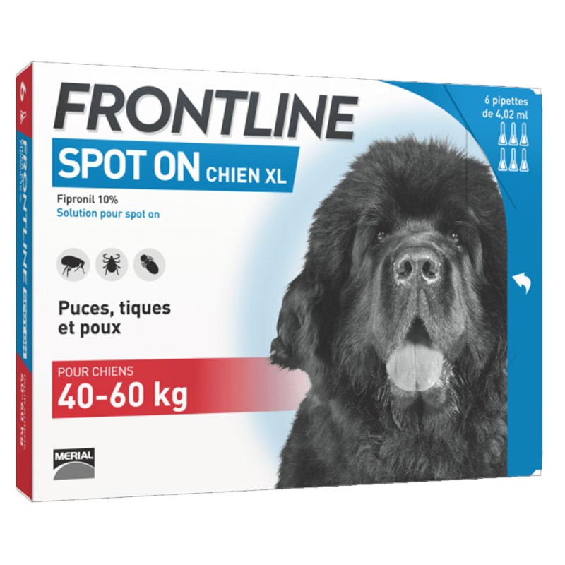 Spot On Chien Frontline 40-60 kg FRONTLINE Pipettes Spot On Chien Frontline 40-60 kg FRONTLINE Pipettes