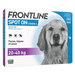 Spot On Chien Frontline 20-40 kg FRONTLINE  Pipettes