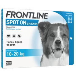 Spot On Chien Frontline 10-20 kg FRONTLINE  Pipettes