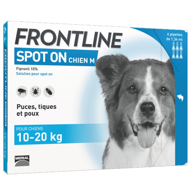 Spot On Chien Frontline 10-20 kg FRONTLINE Pipettes Spot On Chien Frontline 10-20 kg FRONTLINE Pipettes