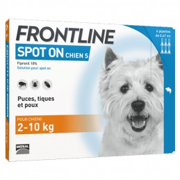 Spot On Chien Frontline 2-10 kg FRONTLINE  Pipettes