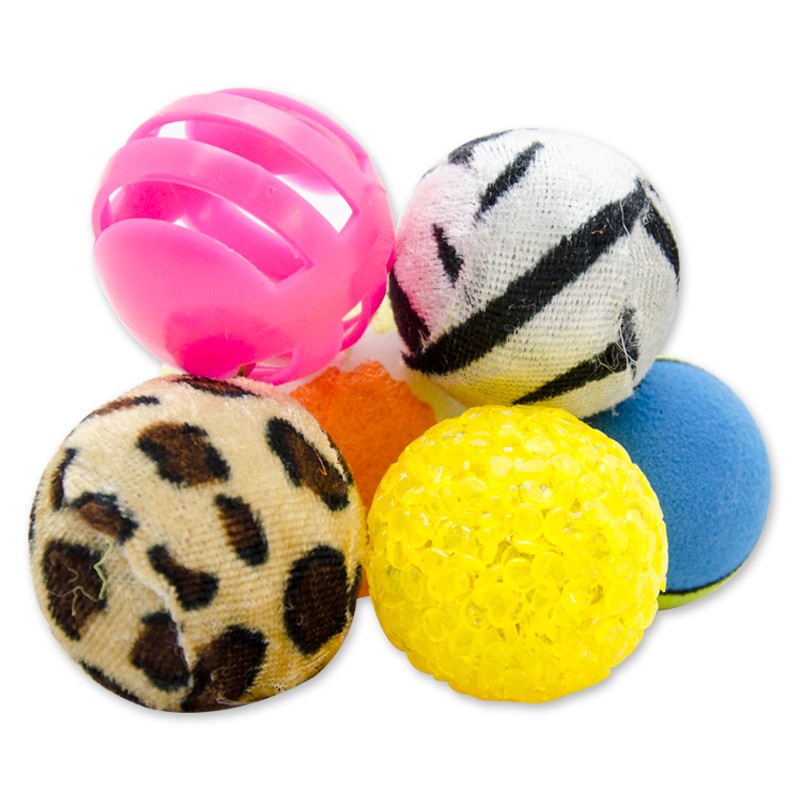 Set de 6 balles pour chat Trixie