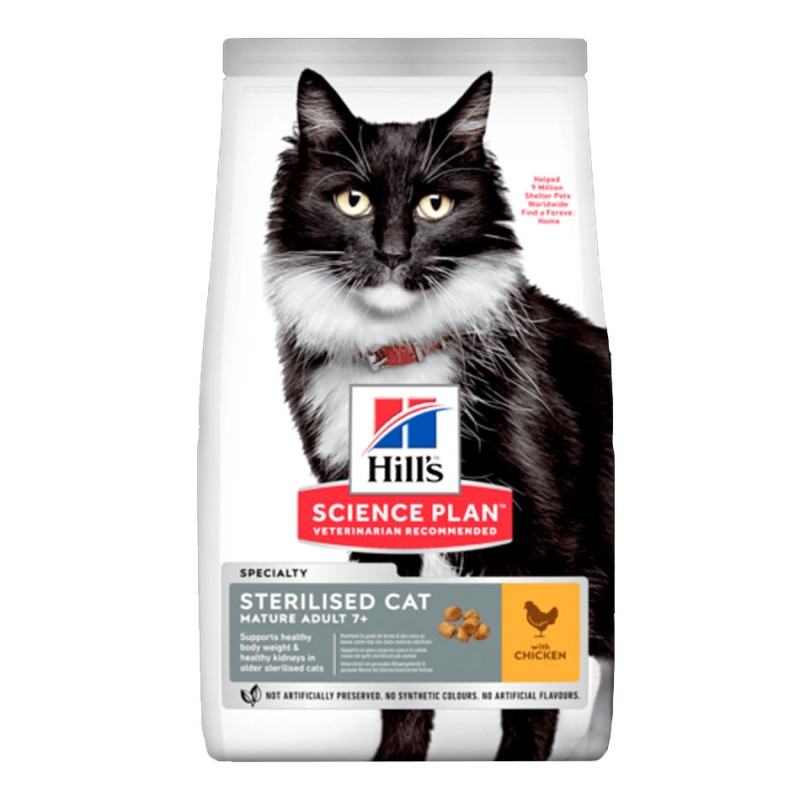 Croquettes Hill's Adulte Mature Stérilisé Poulet HILL'S Croquettes Hill's Croquettes Hill's Adulte Mature Stérilisé Poulet HILL'S Croquettes Hill's
