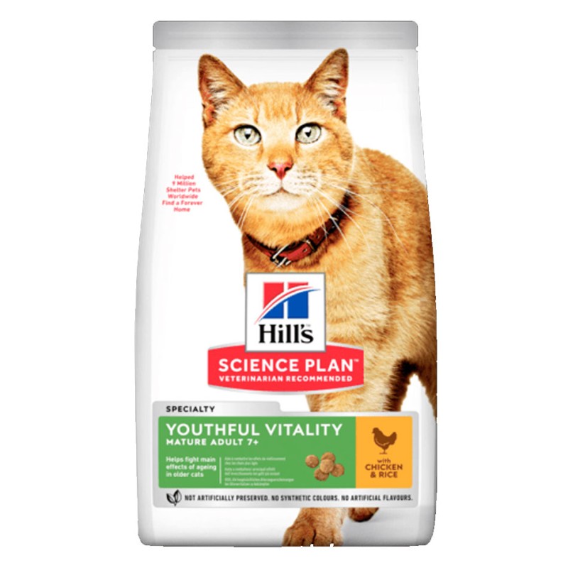 Croquettes Hill's Mature 7+ Youthful Vitality Poulet & Riz 1.5 kg HILL'S 052742015903 Croquettes Hill's Croquettes Hill's Mature 7+ Youthful Vitality Poulet & Riz 1.5 kg HILL'S 052742015903 Croquettes Hill's