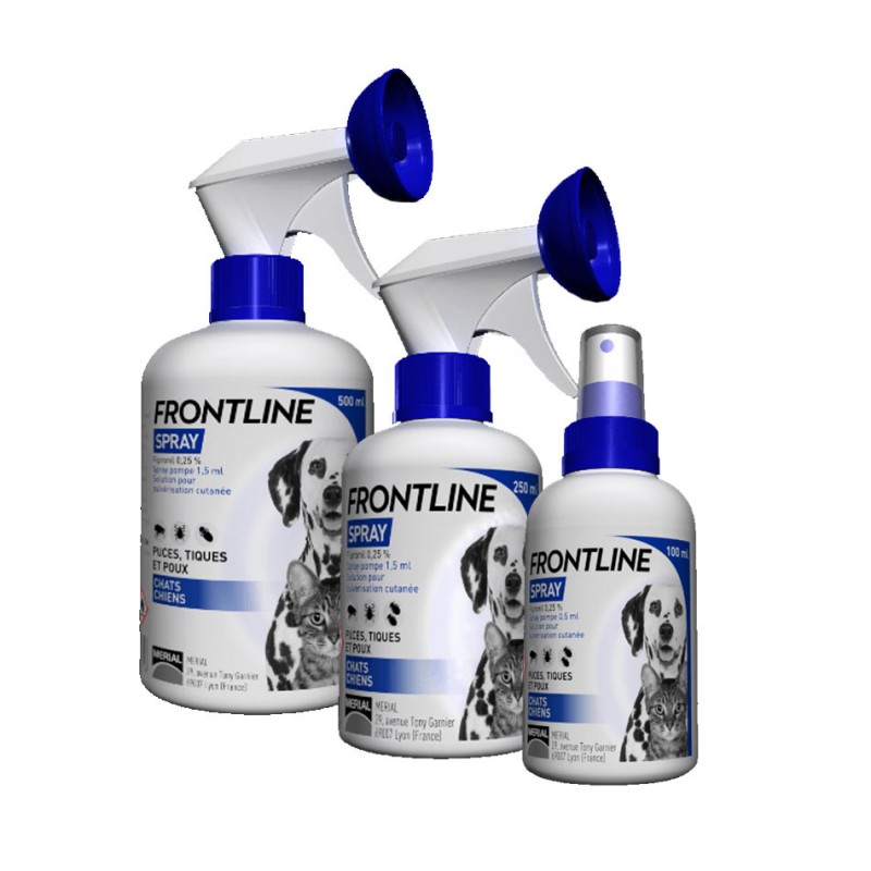 FRONTLINE Spray - Flacon de 500 ml - Chien ou chat de plus de 5 kg