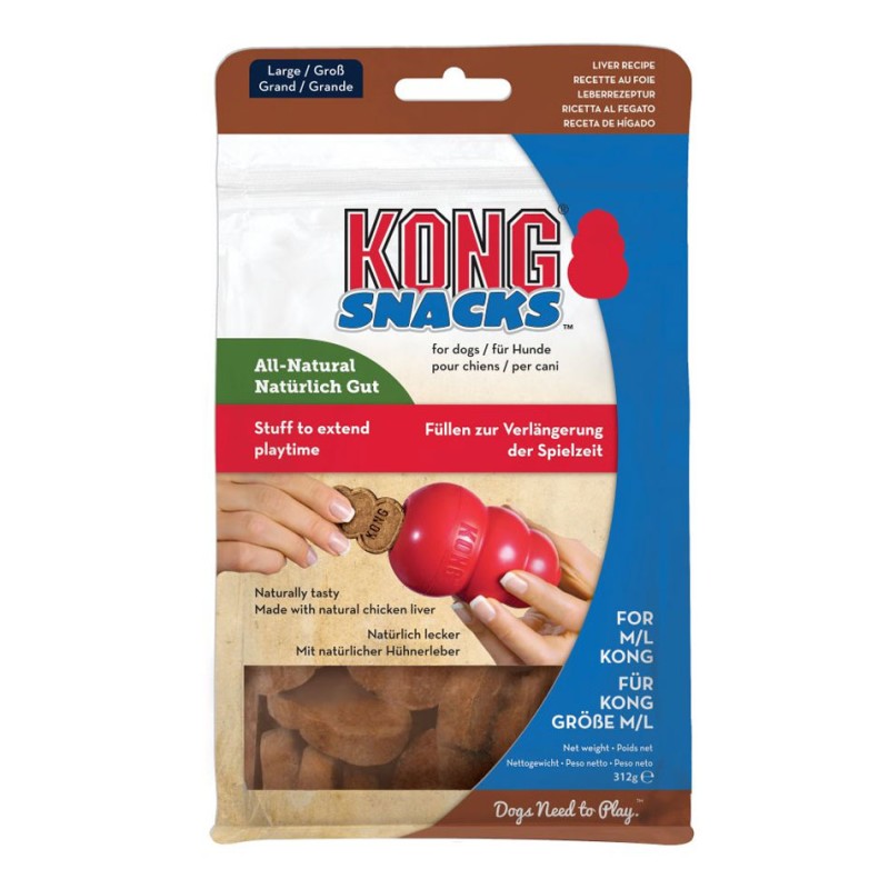 Garniture pour jouet Kong Snacks au foie - Large  0035585011127 Jouets Kong